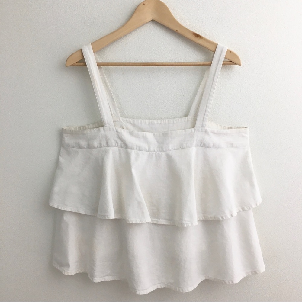 Abound | Ruffled Linen Crop Top - Picture 2 of 4